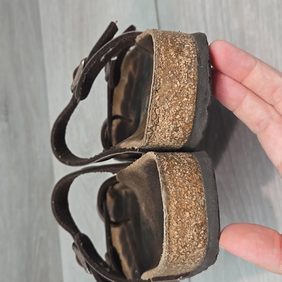 Birkenstock Women Mayari Loop Toe Brown Sandals Slide Flats Shoes Sz 37/6 Regula - Picture 7 of 10